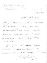 Lettre général De Gaulle