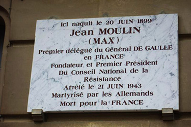 Plaque maison Jean Moulin