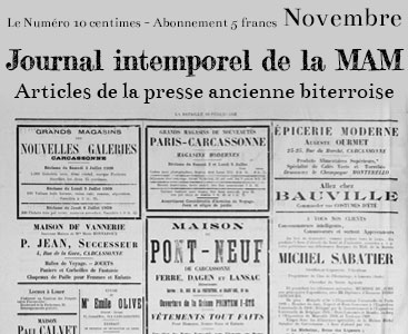 Couverture de Journal intemporel de la MAM - novembre